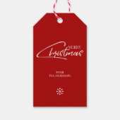 Nostalgisch kerstcadeautje Label voor feestdagen Cadeaulabel (Voorkant)