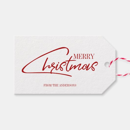 Nostalgisch kerstcadeautje Label voor feestdagen Cadeaulabel (Voorkant (Horizontaal))