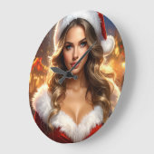 Nostalgisch Kerstmis Sinterklaas Meisje Grote Klok (Hoek)