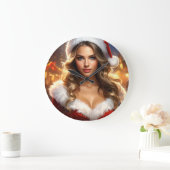 Nostalgisch Kerstmis Sinterklaas Meisje Grote Klok (Huis)