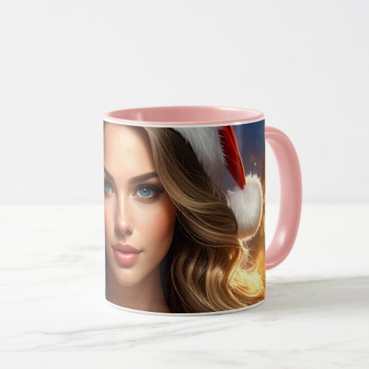 Nostalgisch Kerstmis Sinterklaas Meisje Mok (Voorkant rechts)