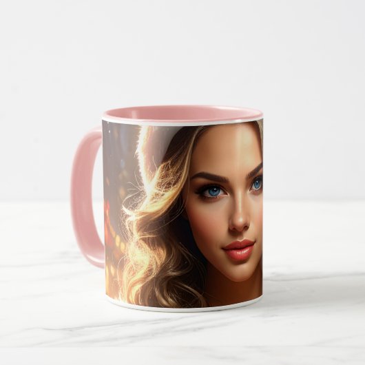 Nostalgisch Kerstmis Sinterklaas Meisje Mok (Voorkant links)