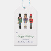 Nostalgisch Kerstmis Zwart Notenkraker Ballet Cadeaulabel (Voorkant)