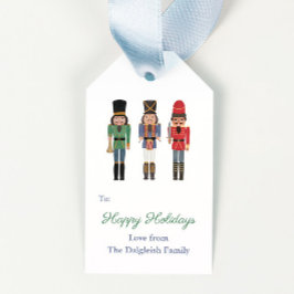 Nostalgisch Kerstmis Zwart Notenkraker Ballet Cadeaulabel