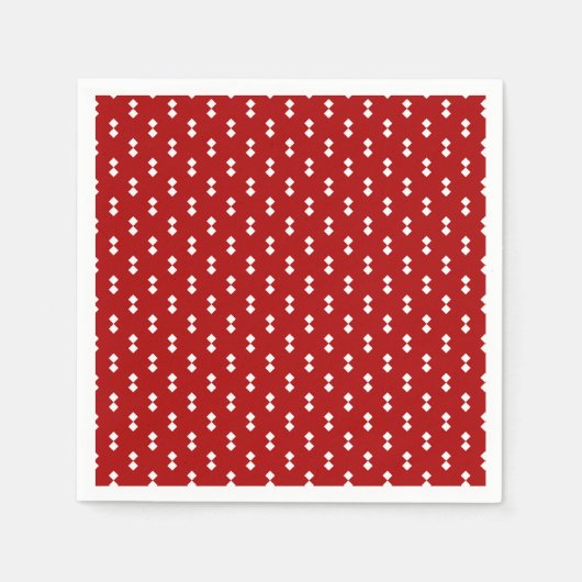 Nostalgisch kerstritspatroonpapier Napkin Servet (Voorkant)