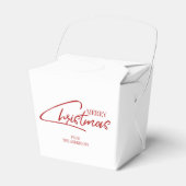 Nostalgisch kerstscript feestdag bedankdoosjes (Voorkant Zijde)