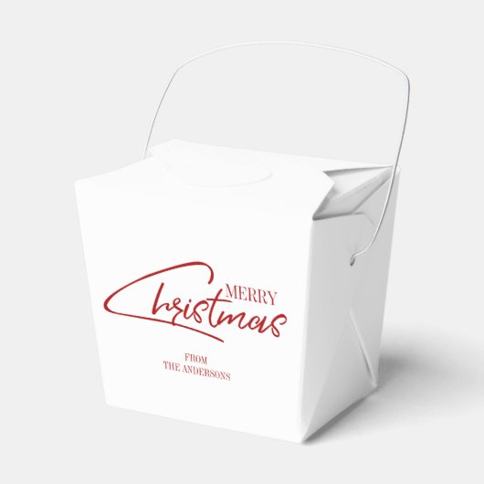 Nostalgisch kerstscript feestdag bedankdoosjes (Voorkant Zijde)