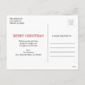 Nostalgisch kerstscript feestdag Briefkaart foto's (Achterkant)