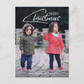 Nostalgisch kerstscript feestdag Briefkaart foto's (Voorkant)