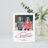 Nostalgisch kerstscript feestdag Briefkaart foto's (Staand voorkant)