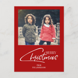 Nostalgisch kerstscript feestdag Briefkaart foto's