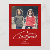 Nostalgisch kerstscript feestdag Briefkaart foto's (Voorkant)