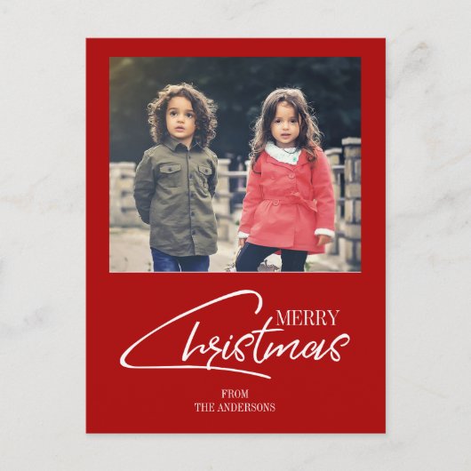 Nostalgisch kerstscript feestdag Briefkaart foto's (Voorkant)