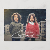 Nostalgisch kerstscript feestdag Briefkaart foto's (Voorkant)