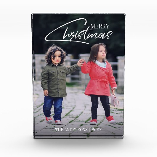 Nostalgisch kerstscript feestdag fotoblok (Voorkant)