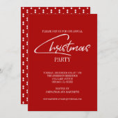 Nostalgisch kerstscript feestdag uitnodigen kaart (Voorkant / Achterkant)