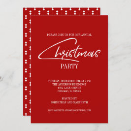 Nostalgisch kerstscript feestdag uitnodigen kaart