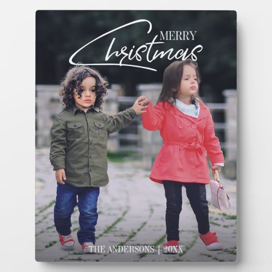 Nostalgisch kersttijdschrift Holiday Tabletop Plaq Fotoplaat (Voorkant)