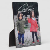 Nostalgisch kersttijdschrift Holiday Tabletop Plaq Fotoplaat (Zijkant)