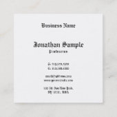 Nostalgisch klassieke look Old Style Text Minimal Vierkante Visitekaartje (Achterkant)