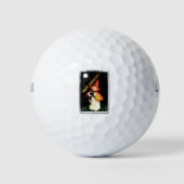Nostalgisch klein meisje, Jack-o’-lantaarn en kat Golfballen (Voorkant)