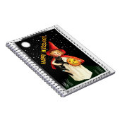 Nostalgisch klein meisje, Jack-o’-lantaarn en kat Notitieboek (Rechterzijde)