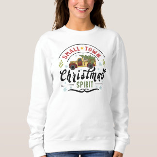 Nostalgisch klein stadje country kerst sweatshirt