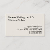 Nostalgisch Law Professional Visitekaartje (Voorkant)
