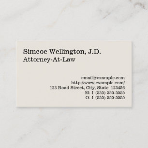 Nostalgisch Law Professional Visitekaartje