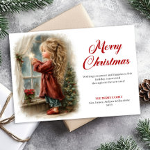 Nostalgisch meisje dat Santa Kerstmis download afw