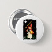 Nostalgisch Meisje, Jack-o'-lantern en Kat Ronde Button 5,7 Cm (Voorkant /achterkant)