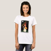 Nostalgisch Meisje, Jack-o’-lantern en Kat T-shirt (Voorkant volledig)