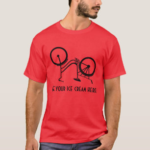 Nostalgisch naar boven gericht fietspicycle ijsvor t-shirt