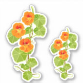 Nostalgisch nasturtium sticker (Voorkant)