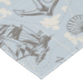 Nostalgisch nautisch blauw patroon tafelkleed (Gekanteld)