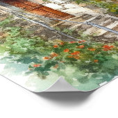 Nostalgisch Old Stone Building in European Village Poster (Hoek)