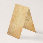 Nostalgisch oud papier look elegant luxe gevouwen visitekaartje (Achterkant)