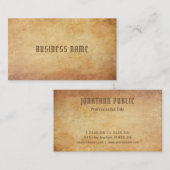 Nostalgisch oud papier look premium dik luxe visitekaartje (Voorkant / Achterkant)