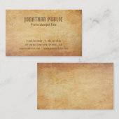 Nostalgisch oud papier look premium dikke luxe visitekaartje (Voorkant / Achterkant)