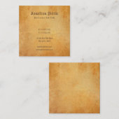 Nostalgisch oud papier look professioneel creatief vierkante visitekaartje (Voorkant / Achterkant)