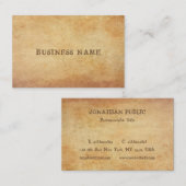 Nostalgisch oud papier look Sjabloon premium dik Visitekaartje (Voorkant / Achterkant)