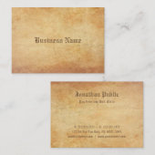 Nostalgisch oud papier ziet er luxe professioneel  visitekaartje (Voorkant / Achterkant)