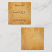 Nostalgisch oud papier ziet er professioneel elega vierkante visitekaartje (Voorkant / Achterkant)