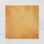 Nostalgisch oud papier ziet er professioneel elega vierkante visitekaartje (Achterkant)