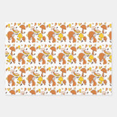 nostalgisch paddenstoelenpatroon inpakpapier vel (Voorkant 3)