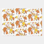 nostalgisch paddenstoelenpatroon inpakpapier vel (Voorkant 2)