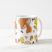 nostalgisch paddenstoelenpatroon koffiemok (Voorkant rechts)