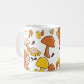 nostalgisch paddenstoelenpatroon koffiemok (Voorkant links)