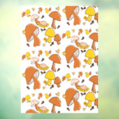 nostalgisch paddenstoelenpatroon raamsticker (Vel 3)