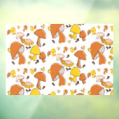 nostalgisch paddenstoelenpatroon raamsticker (Vel 3)